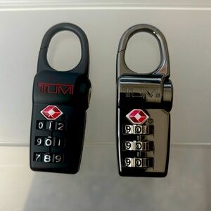 Tumi Silver and black Combination Lock